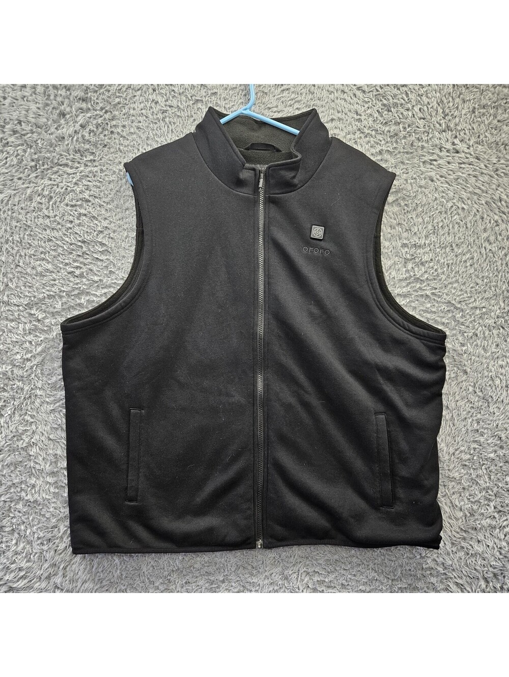 Ororo Heated Vest Full Zip Fleece Men’s XL Black With Battery Body Warmer